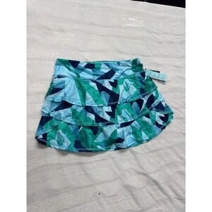 ID Ideology Active Texture Flounce Skort Stamp Aquatone Size M